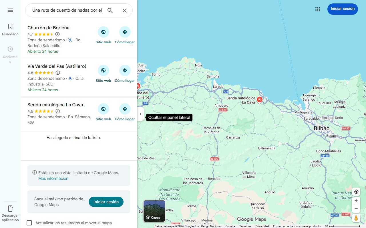 Mapa de Una ruta de cuento de hadas por el corazón verde de Cantabria
