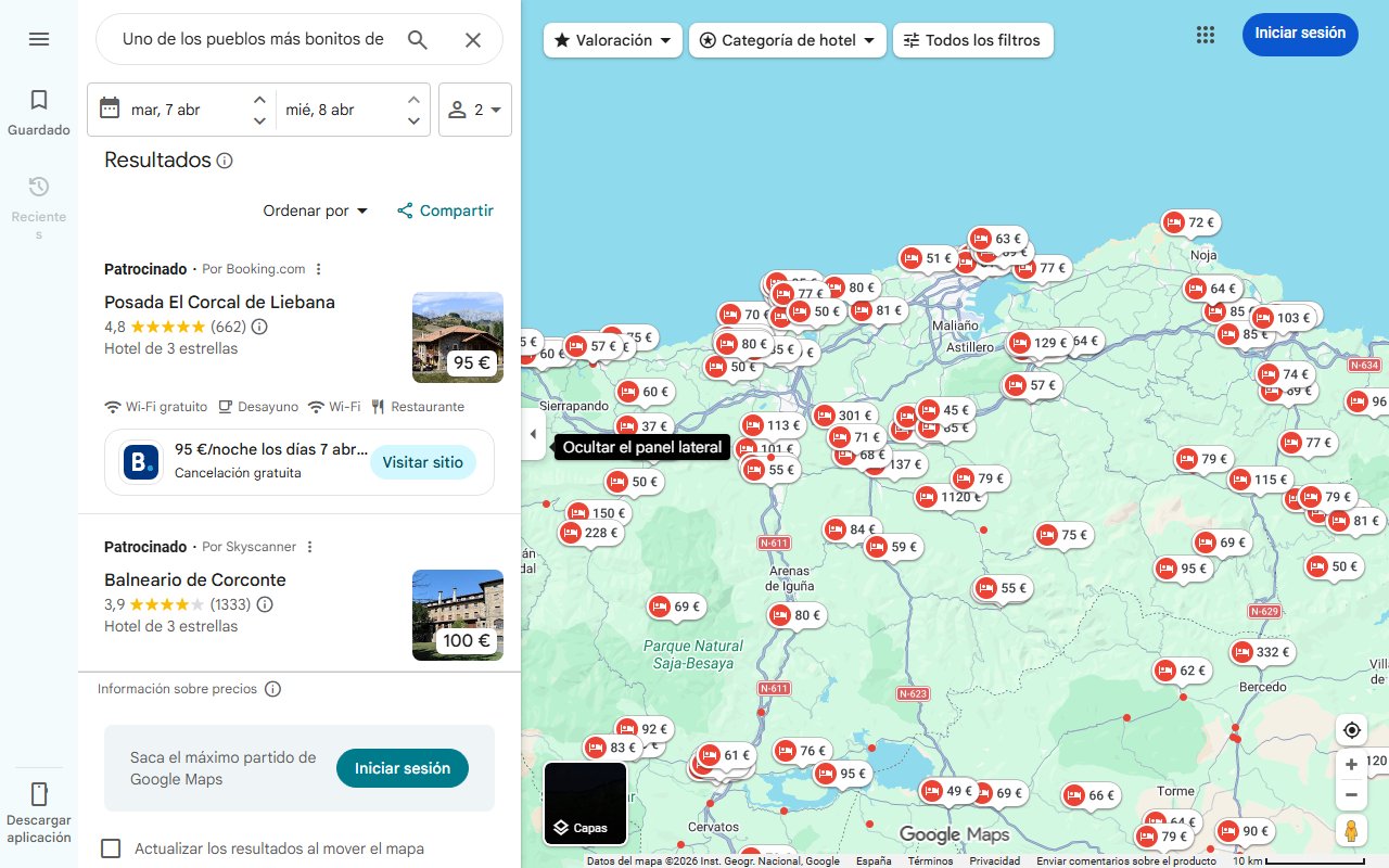 Mapa de Uno de los pueblos más bonitos de Cantabria, con un balneario centenario y un increíble casco histórico