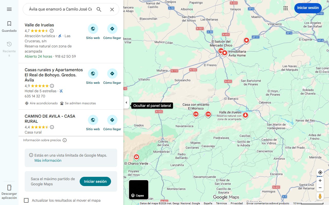 Mapa de El pueblo de Ávila que enamoró a Camilo José Cela y ofrece casas desde 15.000 euros: el secreto mejor guardado de Gredos