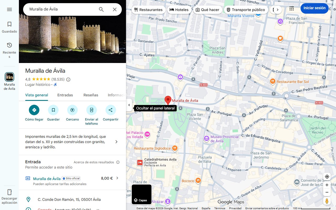 Mapa de El pueblo de Ávila que fue el primero en formar parte de la lista de pueblos más bonitos